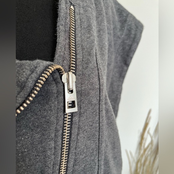 Adidad by Stella Mcartney oversized Gray Sleeveless Hoodie Vest size medium - Picture 4 of 7